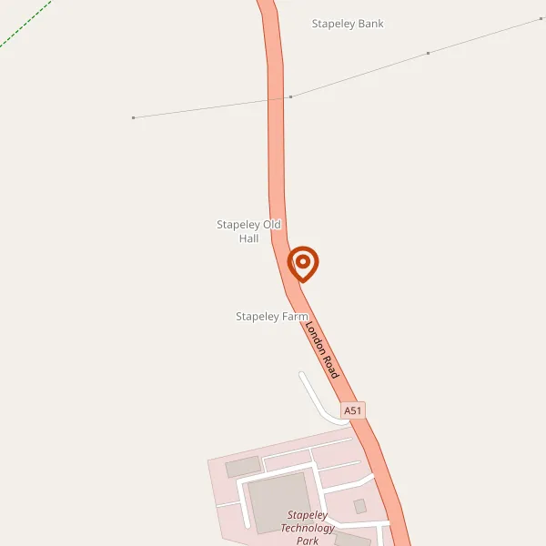 Map showing approximate location: 192, London Road, Stapely, CW5 7JW