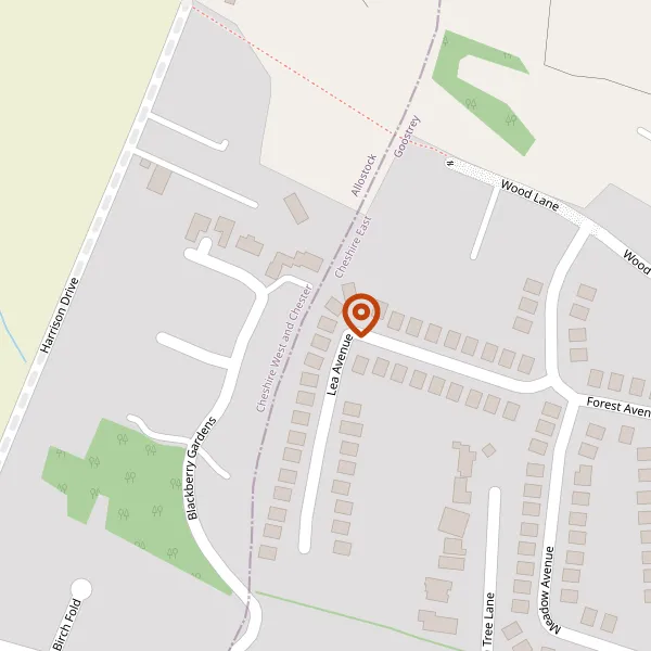 Map showing approximate location: 24, Lea Avenue, Goostrey, CW4 8LT