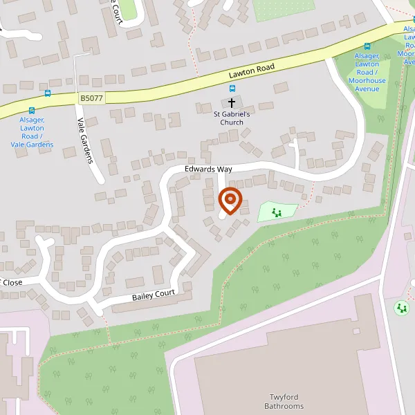 Map showing approximate location: 9, Jamieson Close, Alsager, Stoke-On-Trent, ST7 2YF