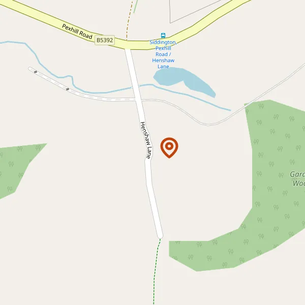 Map showing approximate location: Land Off, Henshaw Lane, Siddington