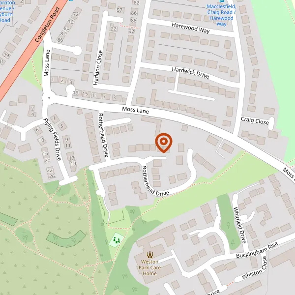 Map showing approximate location: 47, Rotherhead Drive, Macclesfield, Cheshire, SK11 7XQ