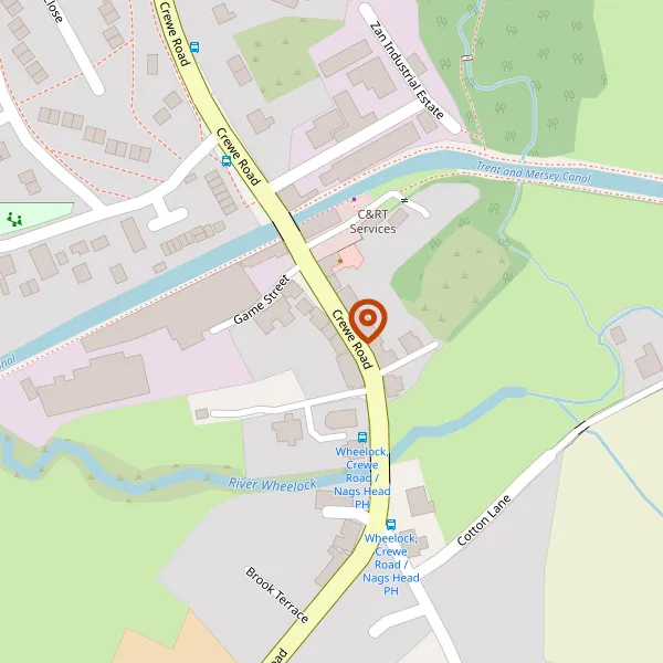 Map showing approximate location: 477, Crewe Road, Sandbach, CW11 3RT