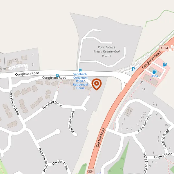 Map showing approximate location: 151, Congleton Road, Sandbach, CW11 4SP