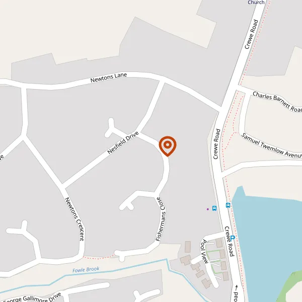 Map showing approximate location: 3, Fishermans Close, Winterley, CW11 4SW