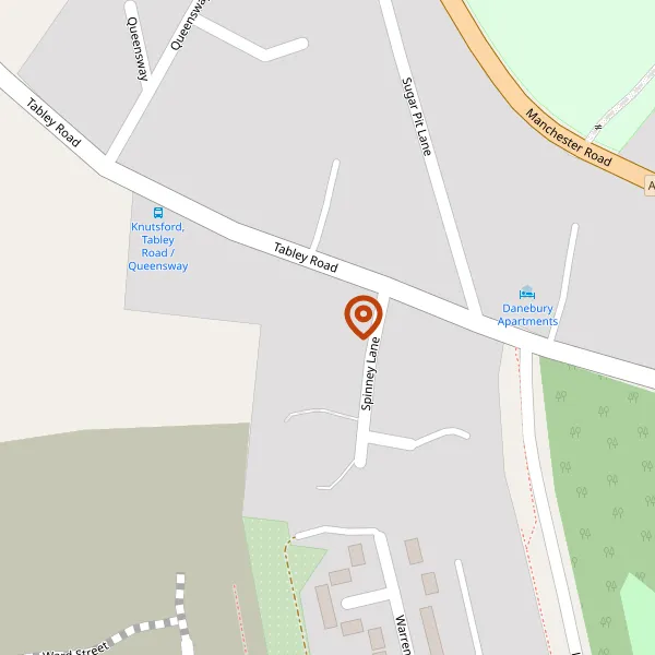 Map showing approximate location: Spinney Lodge, Tabley Road, Knutsford, Cheshire, WA16 0NG