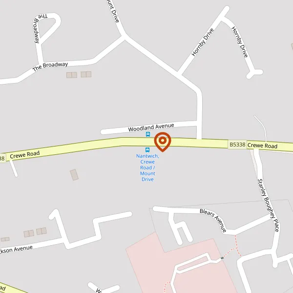 Map showing approximate location: 96, Crewe Road, Nantwich, CW5 6JD