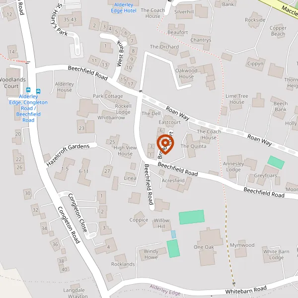 Map showing approximate location: Park Cottage, Beechfield Road, Alderley Edge, Cheshire, SK9 7AU