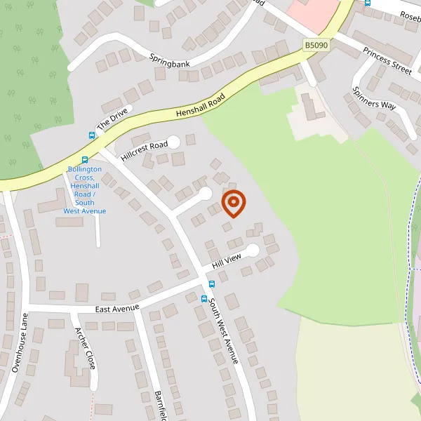 Map showing approximate location: 7, Sandy Close, Bollington, SK10 5DT