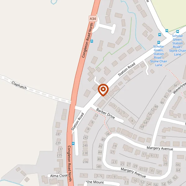 Map showing approximate location: 3, Station Road, Scholar Green, Cheshire, ST7 3HL