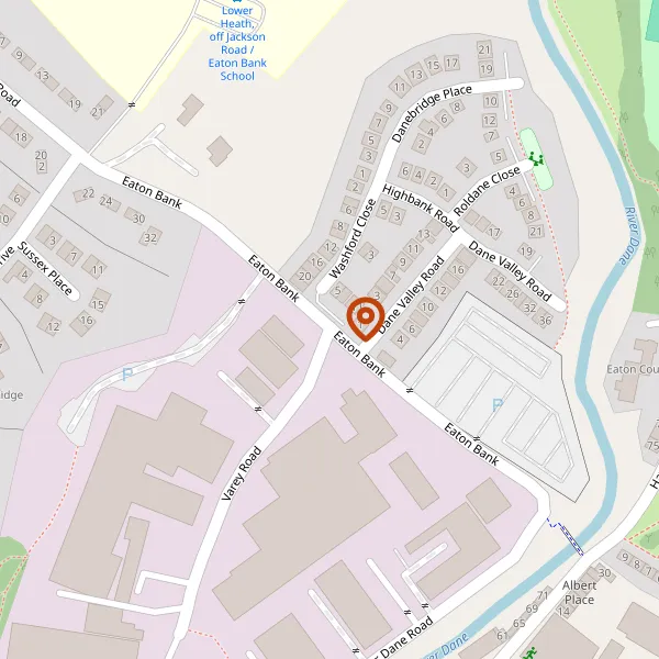 Map showing approximate location: Eaton Bank Roundabout, Congleton