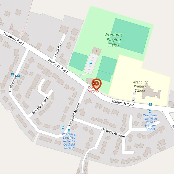 Map showing approximate location: Building To The Rear Of The Hawk, Nantwich Road, Wrenbury, CW5 8ED