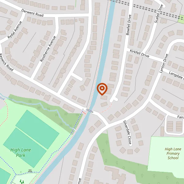 Map showing approximate location: Brookside Farm, Chatsworth Road, High Lane, SK6 8DQ