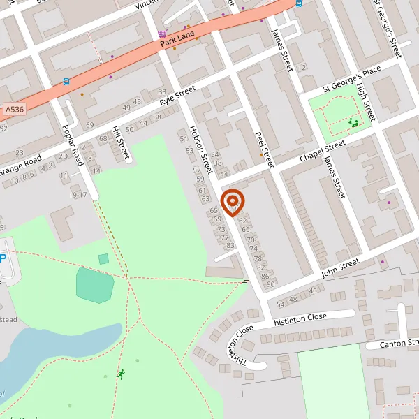 Map showing approximate location: 65, Hobson Street, Macclesfield, Macclesfield, Cheshire, Sk11 8Bd