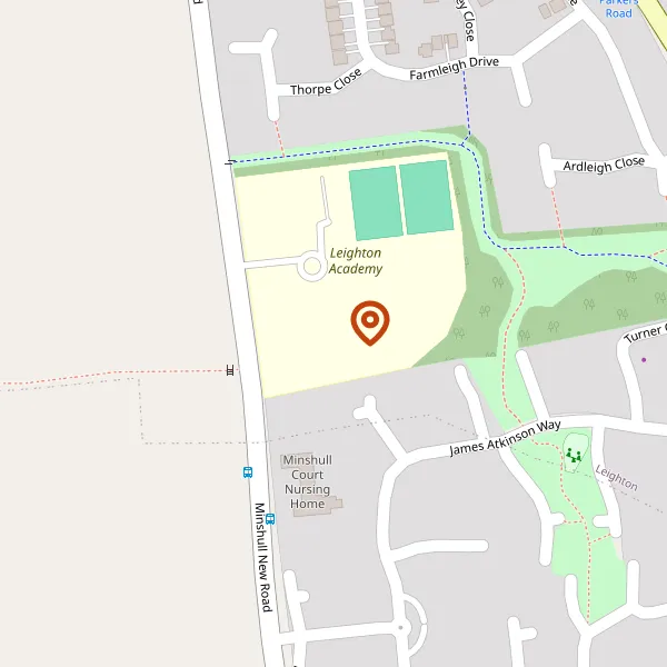 Map showing approximate location: Leighton Academy, Minshull New Road, Leighton, CW1 3PP