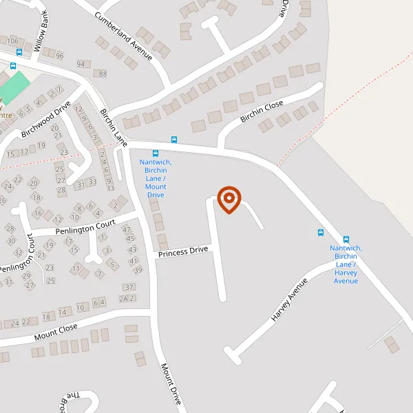 Map showing approximate location: 17, Princess Drive, Nantwich, CW5 6JL