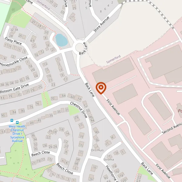 Map showing approximate location: Land West Of Back Lane, Land West Of Back Lane, Congleton