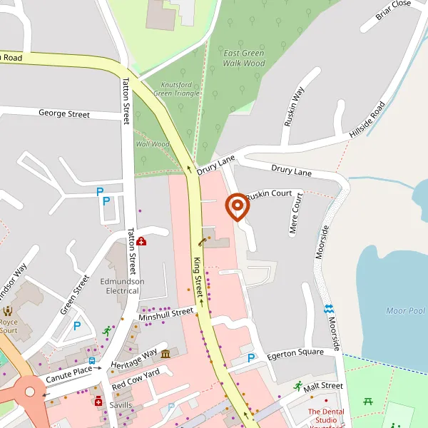 Map showing approximate location: 127, King Street, Knutsford, Cheshire, WA16 6EF