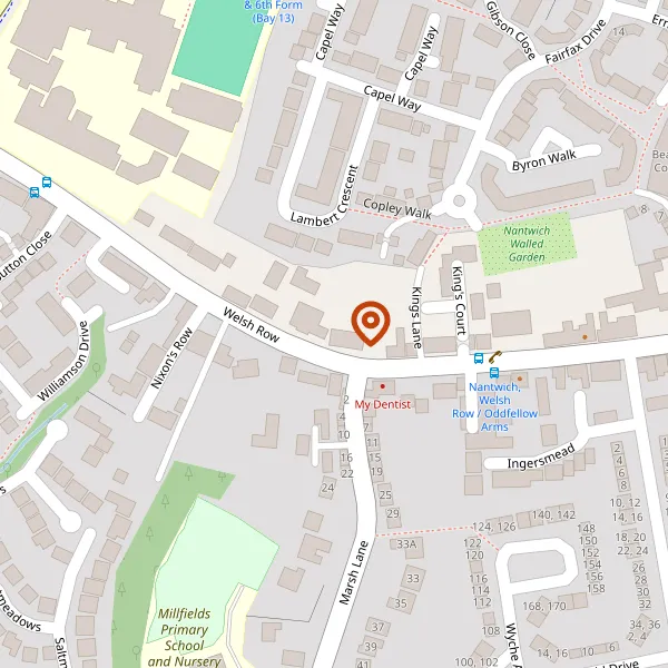 Map showing approximate location: 106, Welsh Row, Nantwich, CW5 5EY