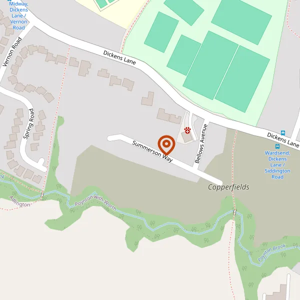 Map showing approximate location: 12, Newcome Drive, Poynton, Cheshire East, SK12 1GG