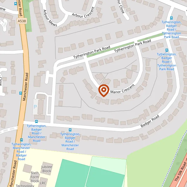 Map showing approximate location: 8, Manor Crescent, Macclesfield, Cheshire, SK10 2EN