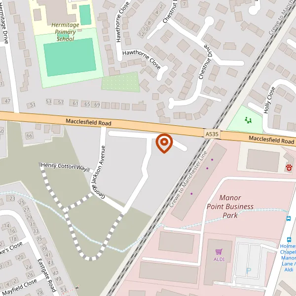 Map showing approximate location: Victoria Mills, Macclesfield Road, Holmes Chapel, CW4 7PA