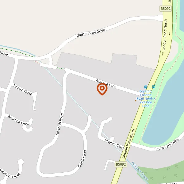 Map showing approximate location: 8, Vicarage Lane, Poynton, Cheshire, SK12 1BG