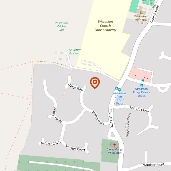 Map showing approximate location: 14, Marys Gate, Wistaston, CW2 8HH