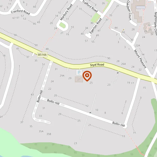 Map showing approximate location: 27, Styal Road, Wilmslow, Cheshire