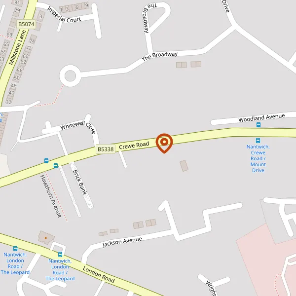 Map showing approximate location: 78, Crewe Road, Nantwich, CW5 6JD