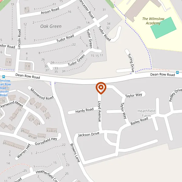 Map showing approximate location: 3, Hardy Road, Wilmslow, SK9 2TW