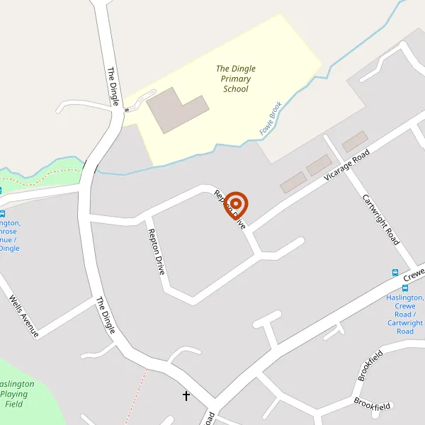 Map showing approximate location: 14, Repton Drive, Haslington, CW1 5SA