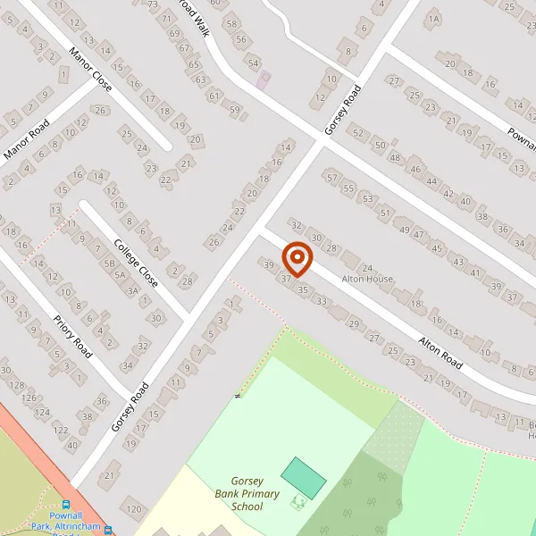 Map showing approximate location: 39, Alton Road, Wilmslow, Cheshire, Sk9 5Dy