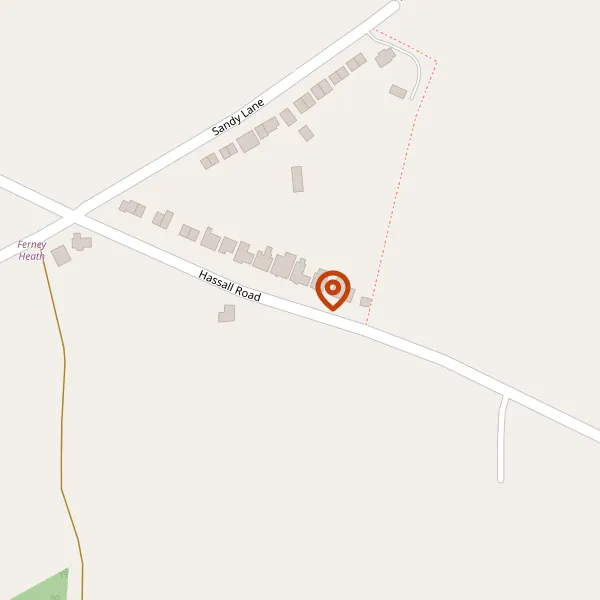 Map showing approximate location: 103, Hassall Road, Winterley, Sandbach, CW11 4RT