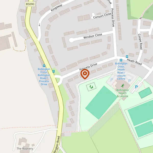 Map showing approximate location: 68, Princess Drive, Bollington, Macclesfield, Cheshire, SK10 5ER