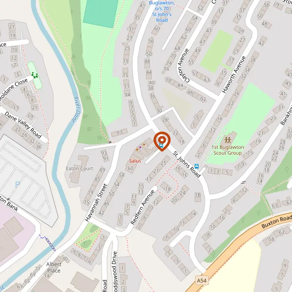 Map showing approximate location: 66, Havannah Street, Congleton, CW12 2AT