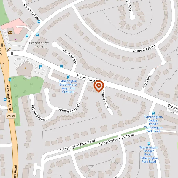 Map showing approximate location: 1, Arbour Crescent, Macclesfield, SK10 2JB