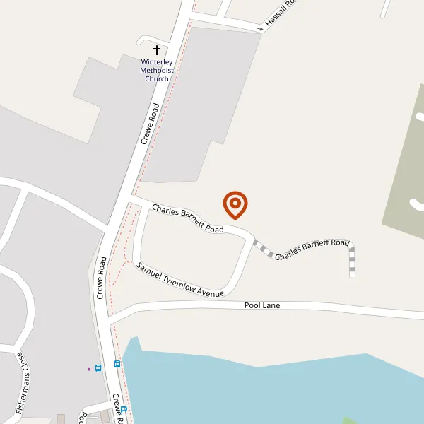 Map showing approximate location: Seddon Homes Development (Was Dutchy) Off Crewe Rd And Charles Barnett Way, Winterley, Crewe