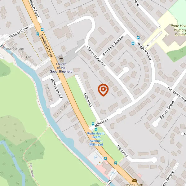 Map showing approximate location: 14, Millmead, Rode Heath, ST7 3RX