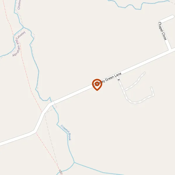 Map showing approximate location: Four Winds, Calveley Green Lane, Calveley, CW7 4HD