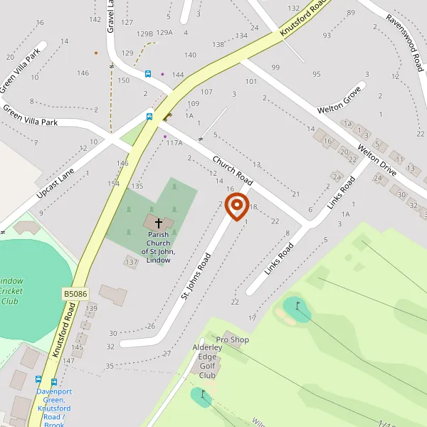 Map showing approximate location: 4, St Johns Road, Wilmslow, SK9 6HJ