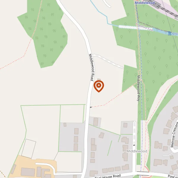 Map showing approximate location: Corner Cottage, Middlewood Road, Poynton, Stockport, Cheshire, SK12 1TU