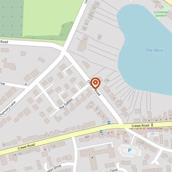 Map showing approximate location: 3, The Gables, Alsager, St7 2Ht