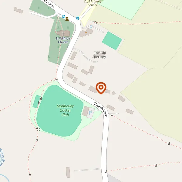 Map showing approximate location: The Wickets, Church Lane, Mobberley, Cheshire, Wa16 7Rd