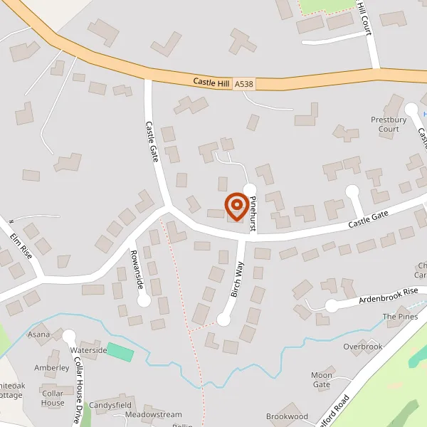 Map showing approximate location: 5, Castlegate, Prestbury, Cheshire, SK10 4AZ