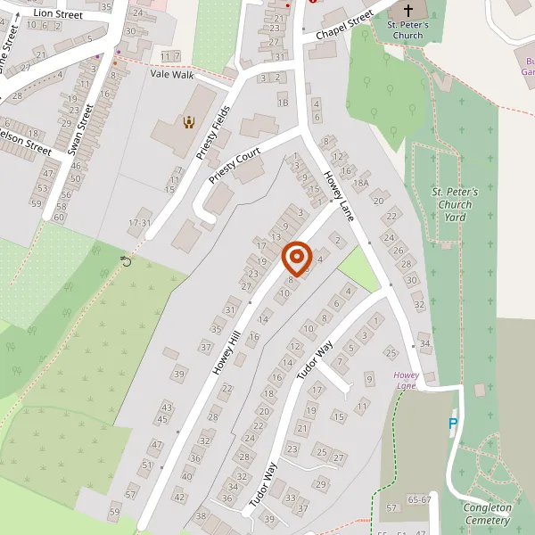 Map showing approximate location: 19, Howey Hill, Congleton, Cheshire, CW12 4AF