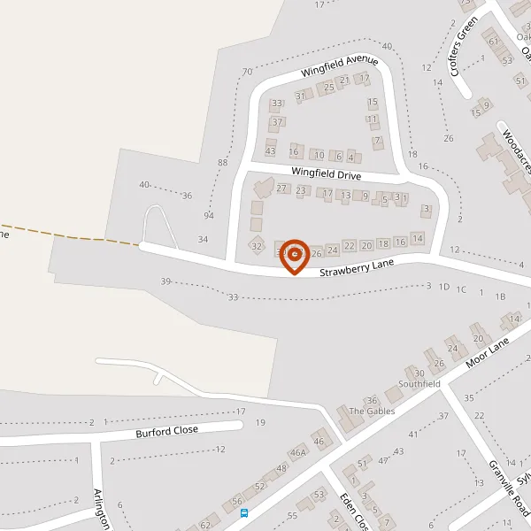 Map showing approximate location: 32, Strawberry Lane, Wilmslow, Cheshire, Sk9 6Aq