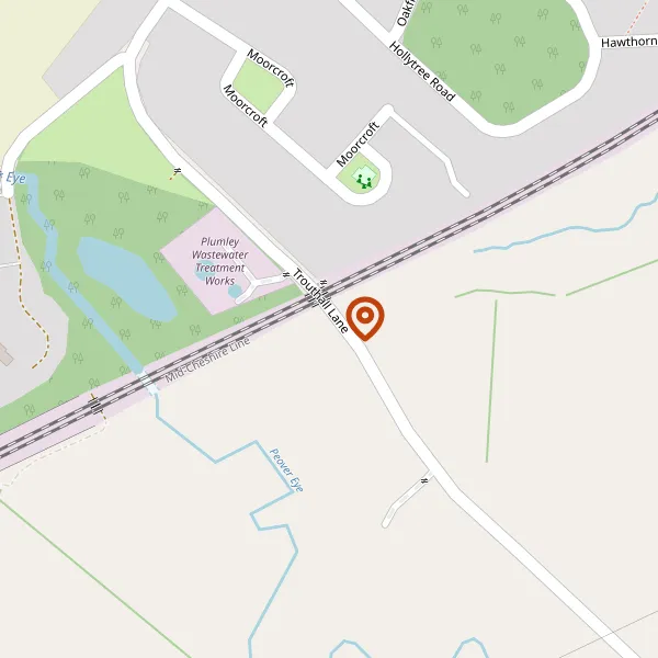 Map showing approximate location: The Chase, Trouthall Lane, Plumley, Cheshire, WA16 9RZ