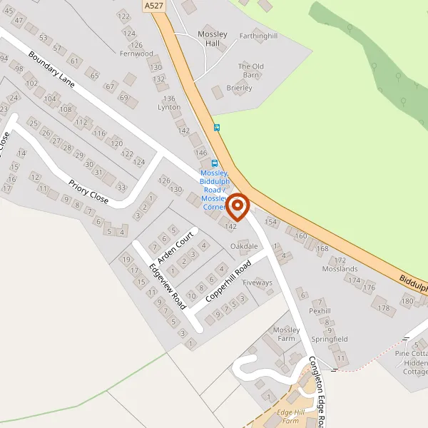 Map showing approximate location: 138, Boundary Lane, Congleton, CW12 3JF