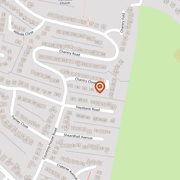 Map showing approximate location: 5, Chantry Close, Disley, Cheshire, SK12 2DP