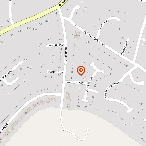 Map showing approximate location: 15, Stockton Road, Wilmslow, Cheshire, SK9 6EU